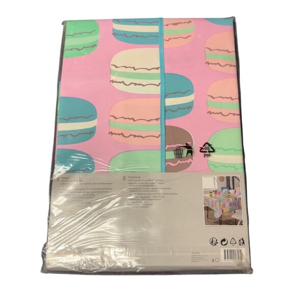 Colorful Macaron Print Tablecloth 130x160 Cm  Easy-Clean Stain-Resistant Coating - Picture 2 of 5